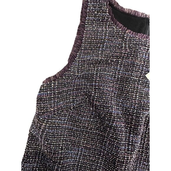 LOFT Women's Tweed Flippy Dress XSP Multicolor Sleeveless‎ Casual - Picture 4 of 5
